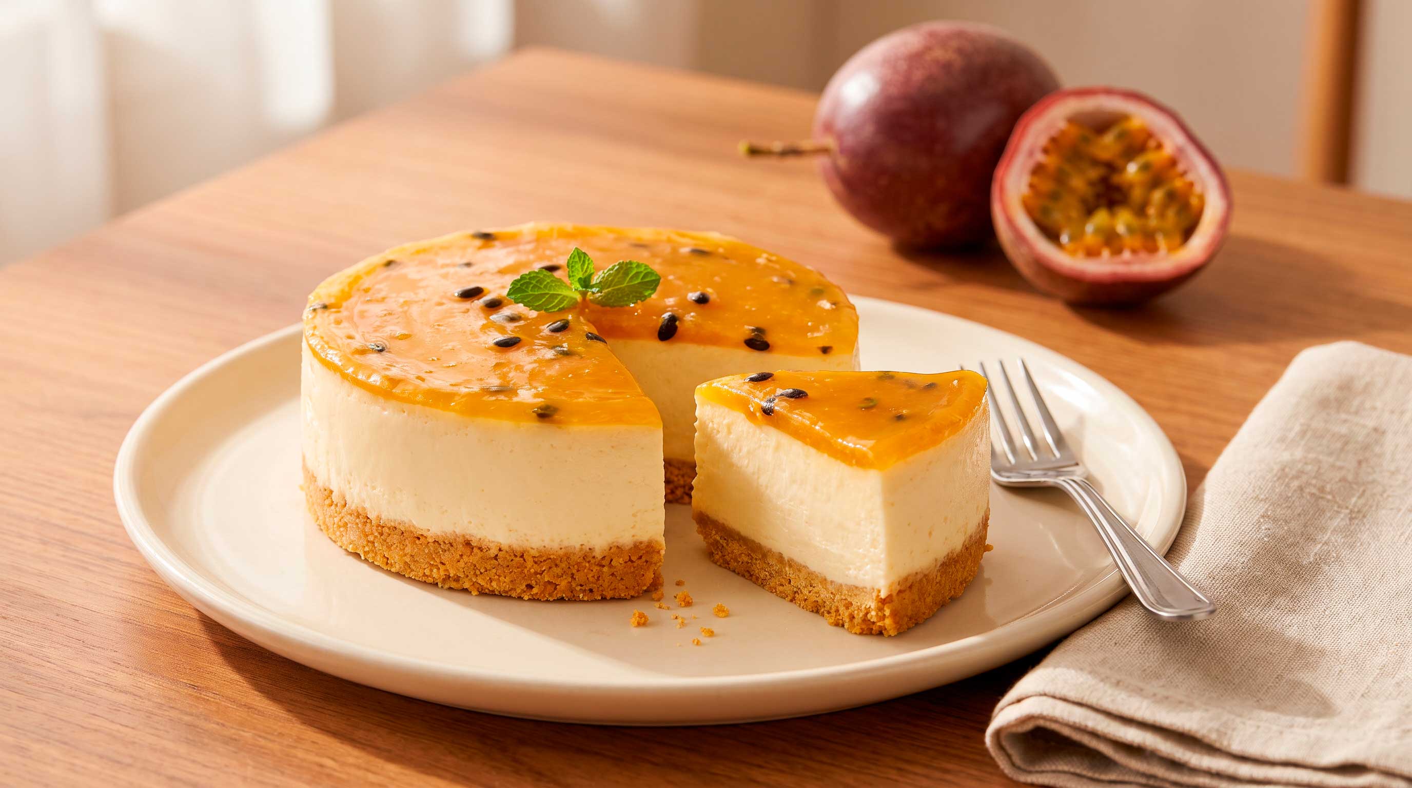 Cheesecake Cremoso de Gulupa Frutabuela