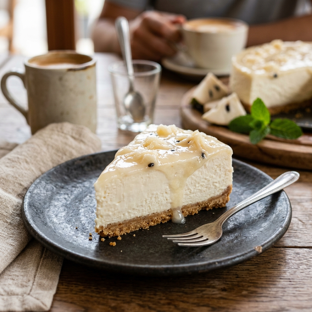 Cheesecake casero de guanábana