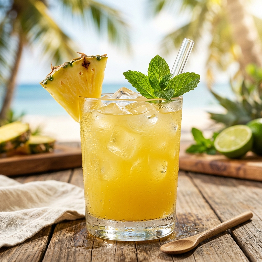 Jugo natural de piña