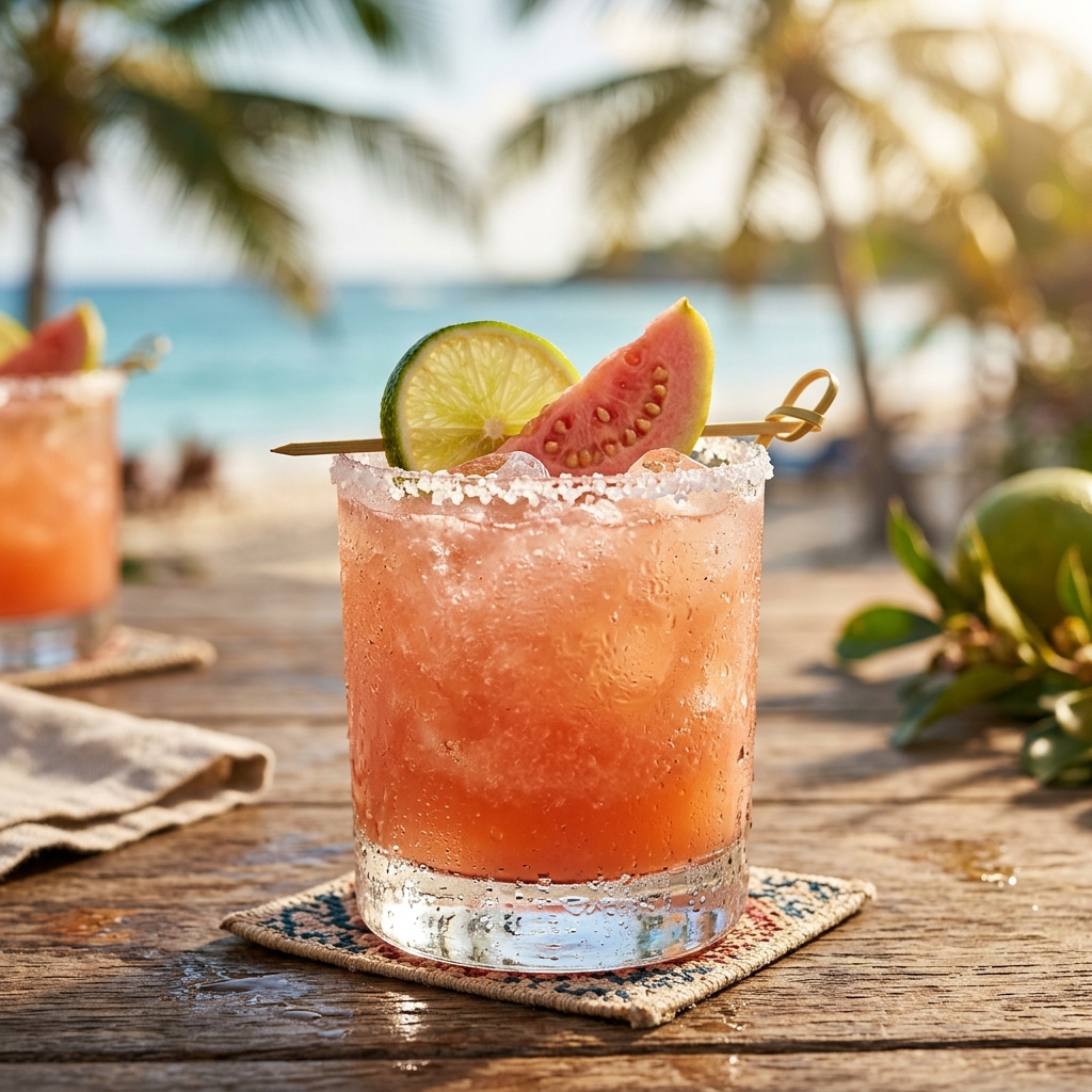 Margarita de guayaba con hielo